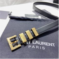 YSL BELT IN SMOOTH LEATHER 20MM 1-0510 Gold Black High