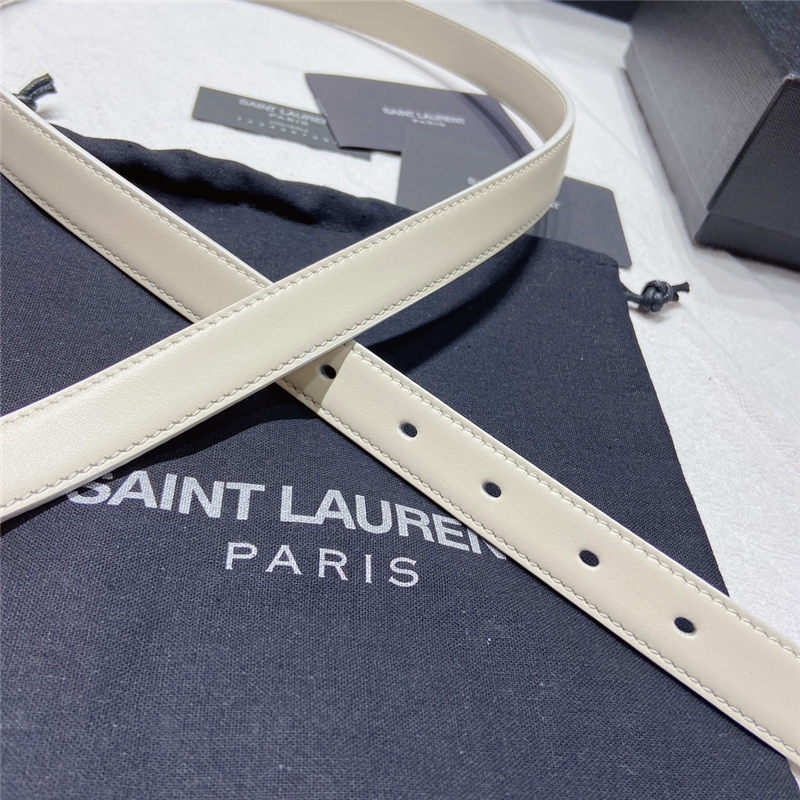 YSL BELT IN SMOOTH LEATHER 20MM 1-0510 Gold White High