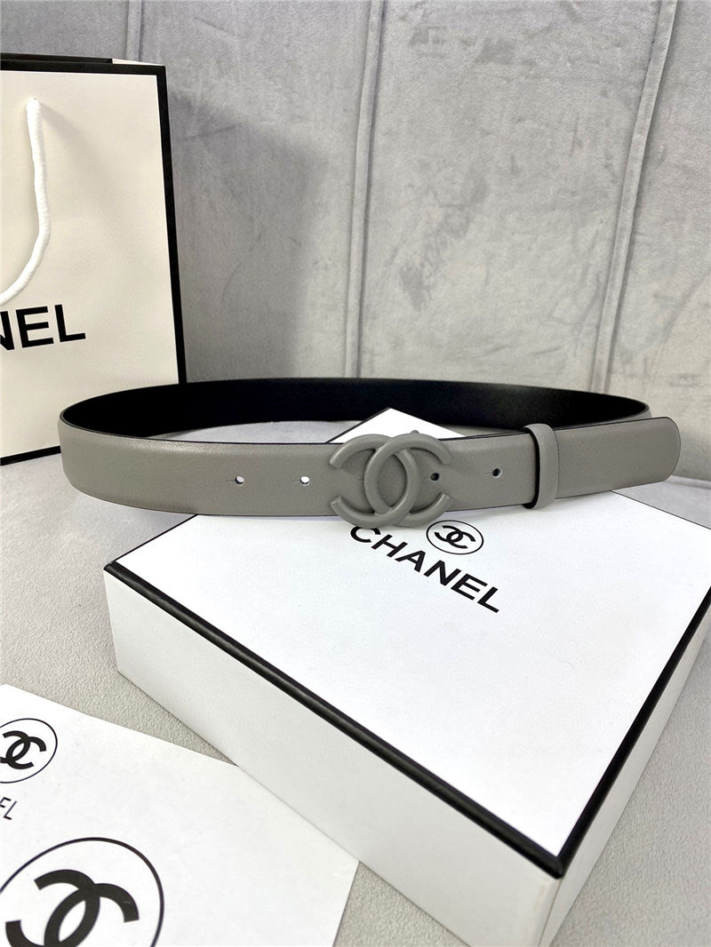 Chanel BELT Calfskin 30MM 2-1102 Grey 2022 High