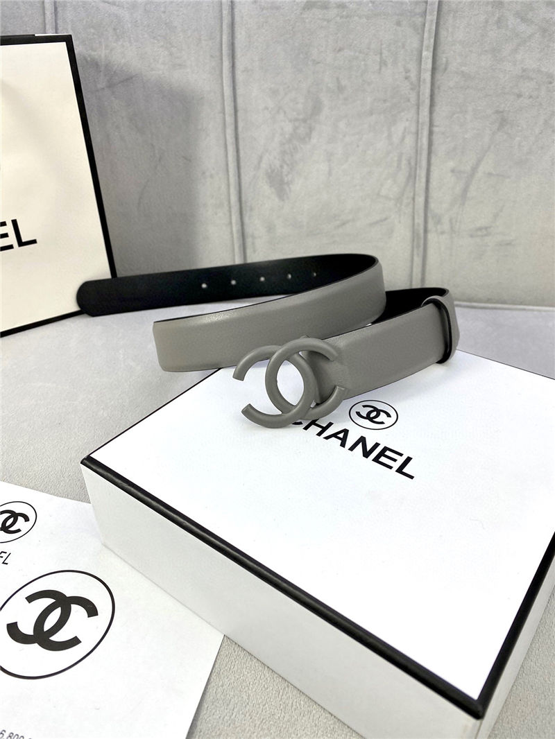 Chanel BELT Calfskin 30MM 2-1102 Grey 2022 High