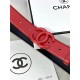 Chanel BELT Calfskin 30MM 2-1102 Red 2022 High