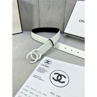 Chanel BELT Calfskin 30MM 2-1102 White 2022 High