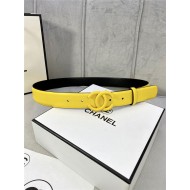 Chanel BELT Calfskin 30MM 2-1102 Yellow 2022 High