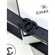 Chanel BELT Calfskin 30MM 2-1102 Black 2022 High