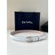 Chanel BELT Calfskin Gold/Silver Metal & Strass 30MM 2-1027 Red 2022 High