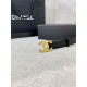 Chanel BELT Calfskin Gold/Silver Metal 30MM 2-1011 Black 2022 High