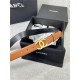 Chanel BELT Calfskin Gold/Silver Metal 30MM 2-1011 Brown 2022 High