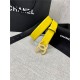 Chanel BELT Calfskin Gold/Silver Metal 30MM 2-1011 Yellow 2022 High