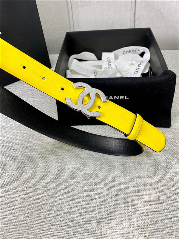 Chanel BELT Calfskin Gold/Silver Metal 30MM 2-1011 Yellow 2022 High