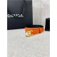 Chanel BELT Calfskin Gold/Silver Metal 30MM 2-1011 Orange 2022 High