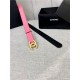 Chanel BELT Calfskin Gold/Silver Metal 30MM 2-1011 Rose Pink 2022 High