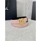 Chanel BELT Calfskin Gold/Silver Metal 30MM 2-1011 Pink 2022 High