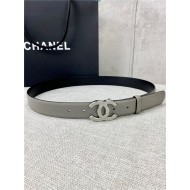 Chanel BELT Calfskin Gold/Silver Metal 30MM 2-1011 Grey 2022 High