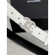 Chanel BELT Calfskin Gold/Silver Metal 30MM 2-1011 White 2022 High