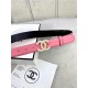 Chanel BELT Calfskin Gold/Silver Metal & Strass 30MM 2-1005 Rose Pink 2022 High