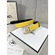 Chanel BELT Calfskin Gold/Silver Metal & Strass 30MM 2-1005 Yellow 2022 High