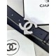 Chanel BELT Calfskin Gold/Silver Metal & Strass 30MM 2-1005 Black 2022 High