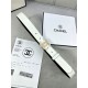 Chanel BELT Calfskin Gold/Silver Metal & Strass 30MM 2-1005 White 2022 High