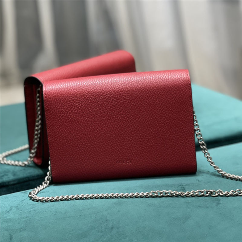 DIONYSUS MINI CHAIN WALLET 401231 Leather Red High