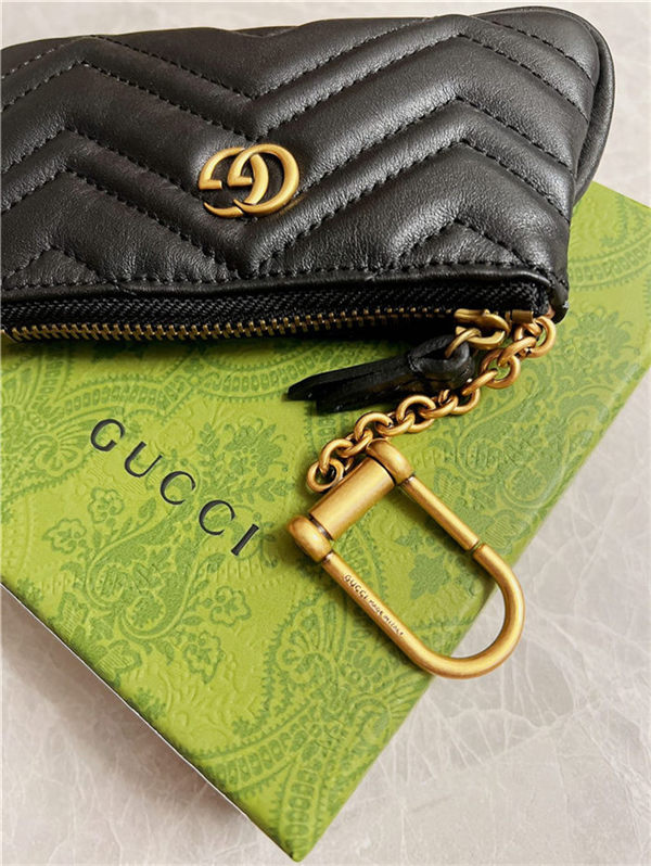 Gucci GG Marmont matelassé key case ‎671773 Black High