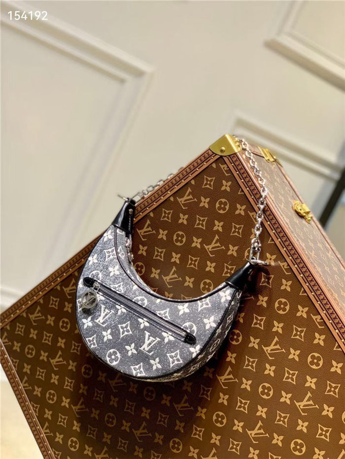 Louis Vuitton LOOP Handbag Denim textile jacquard M21752 High