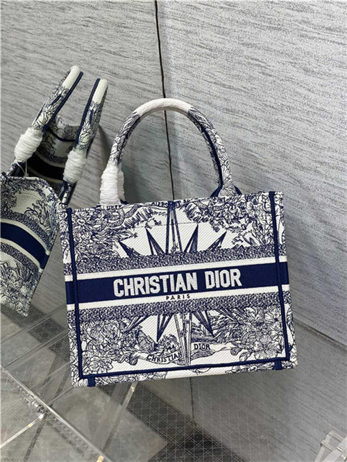 SMALL Dior BOOK TOTE Dior Rêve d'Infini Embroidery Blue High