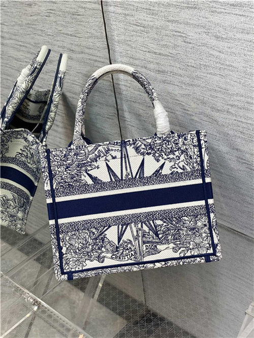 SMALL Dior BOOK TOTE Dior Rêve d'Infini Embroidery Blue High