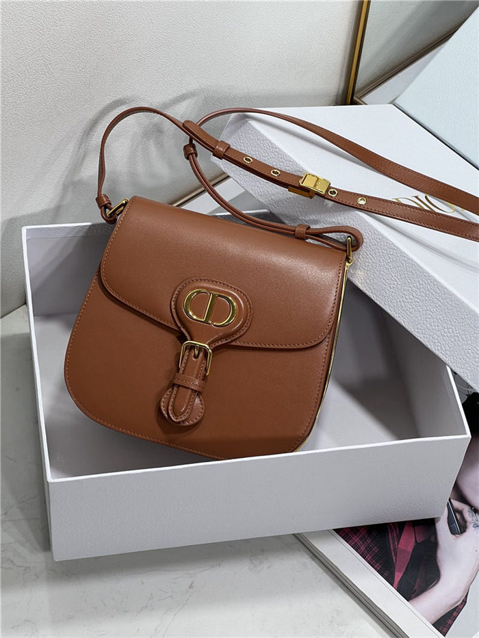 DIOR BOBBY FRAME BAG Box Calfskin Cognac High