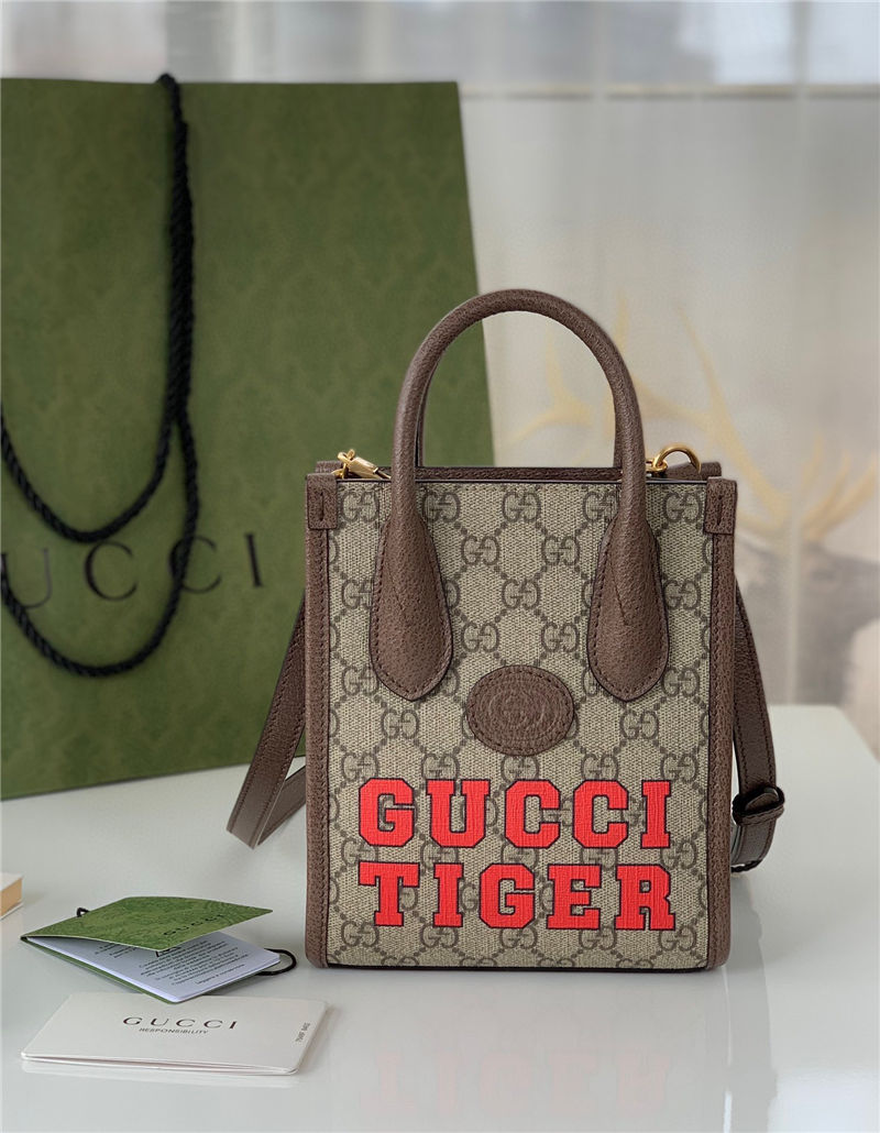 Gucci Mini tote bag with Interlocking G 671623 Tiger High