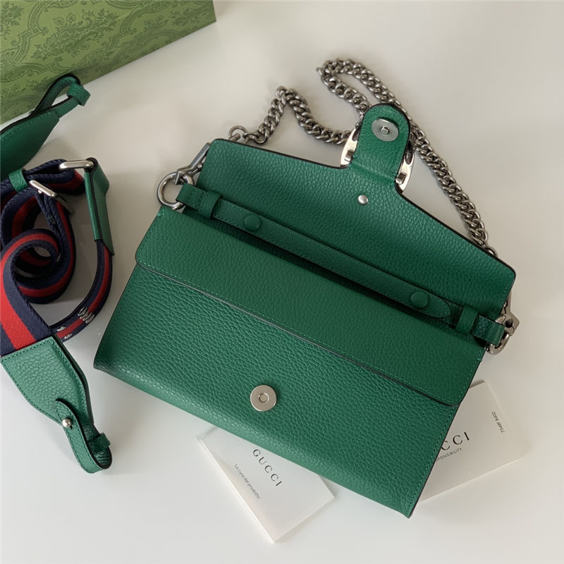 Dionysus small shoulder bag 731782 Leather Green high