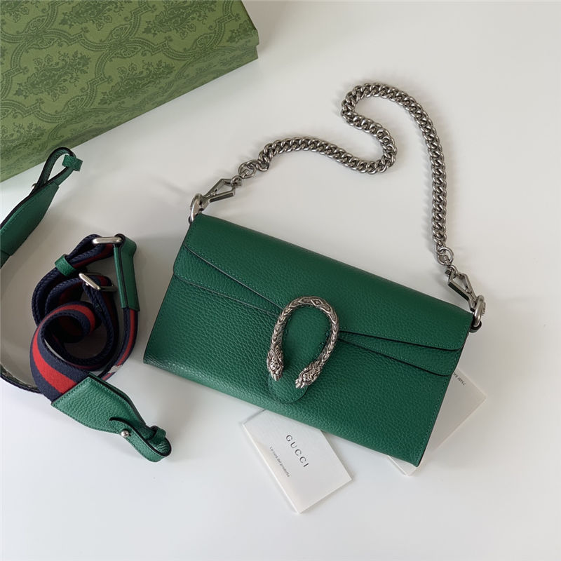 Dionysus small shoulder bag 731782 Leather Green high