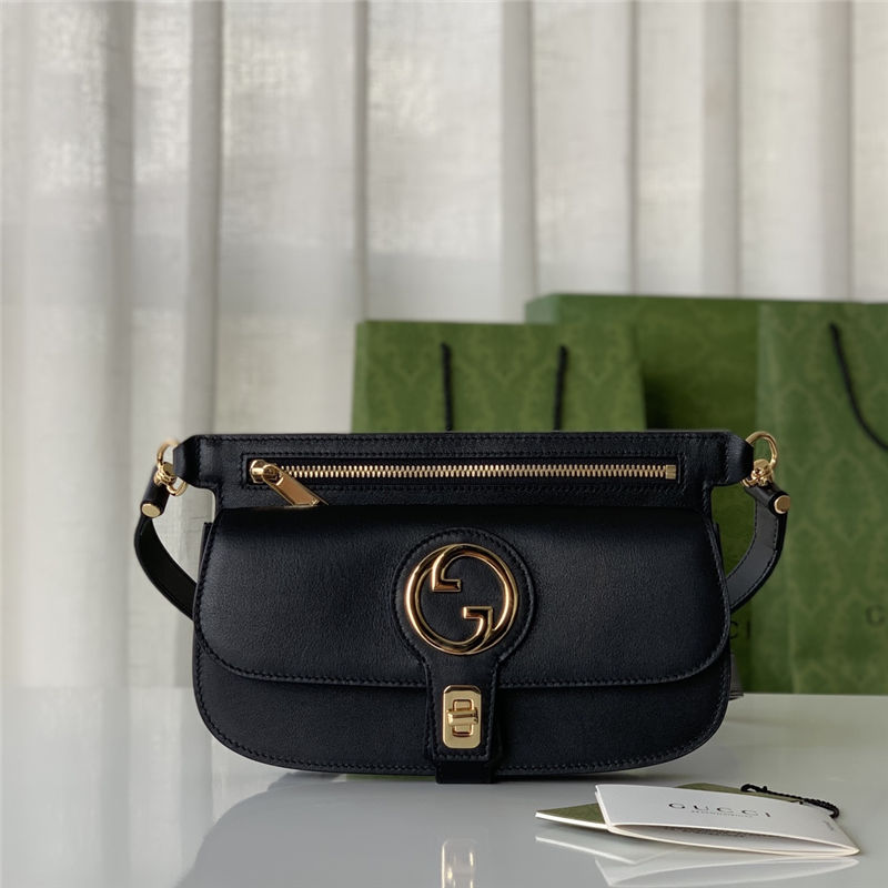 Gucci Blondie Belt bag 718154 Leather Balck  High