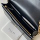 Gucci GG Matelassé chain wallet 723787 Leather Black High