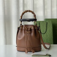 Gucci Diana mini bucket bag 724667 Leather Brown High