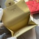 CLASSIC CARD HOLDER AP0214 Grained Calfskin Yellow Gold-Tone Metal High