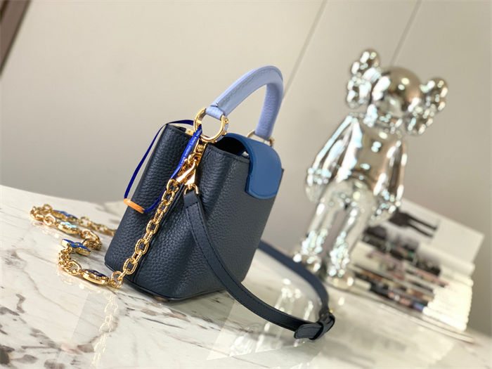 Louis Vuitton Capucines Mini Bag Taurillon Leather M20845 Blue High