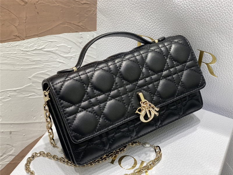 LADY Dior TOP HANDLE CLUTCH Cannage Lambskin High