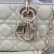 LADY D-JOY BAG MEDIUM Cannage Lambskin Grey Green High