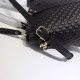 Gucci GUCCISSIMA LEATHER MICRO GG MEDIUM TOTE SHOULDER BAG 449656 Black High