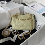 Small Flap Bag Lambskin & Gold-Tone Metal AS3749 Lime A