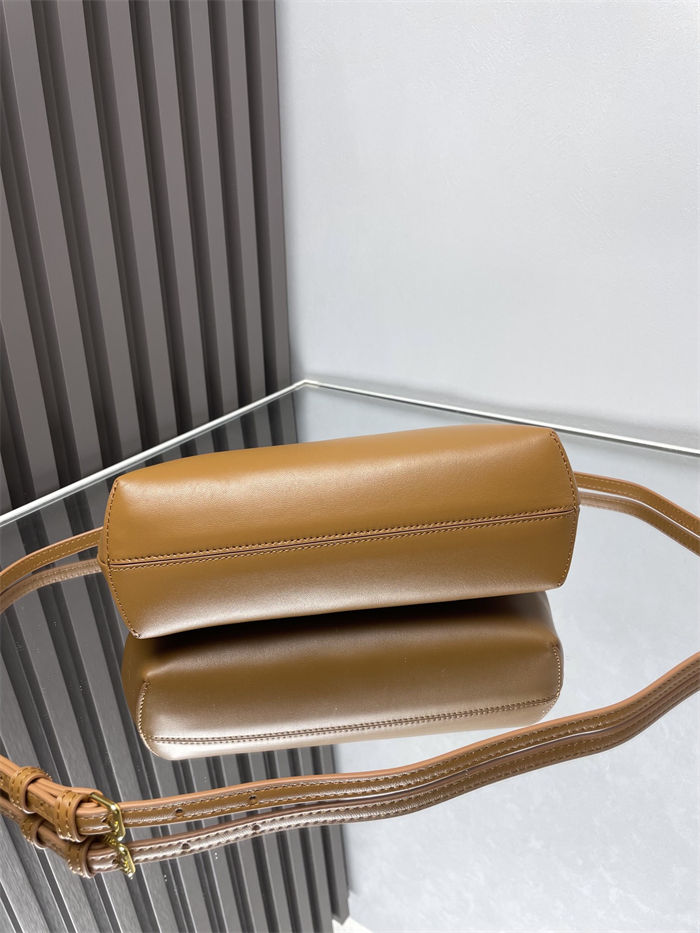 Fendi First Small Leather Bag with exotic details Caramel High