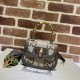 Gucci Bamboo 1947 jumbo GG mini top handle bag jumbo GG canvas 686864 High