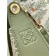 Small LOEWE Luna bag in Anagram jacquard and classic calfskin Green High