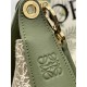 LOEWE Luna bag in Anagram jacquard and classic calfskin Green High