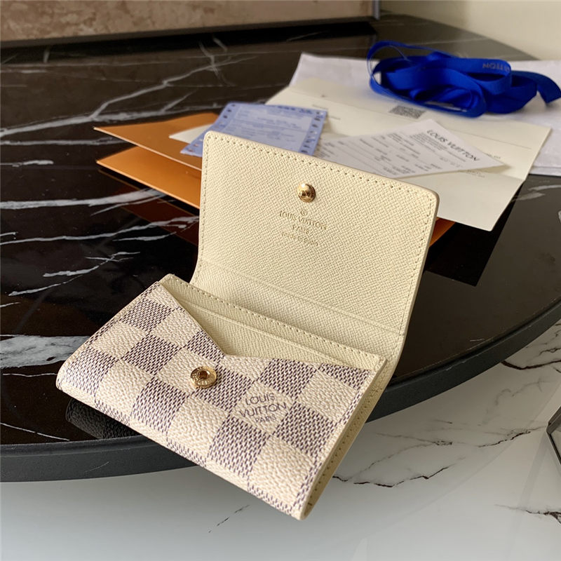 Louis Vuitton ENVELOPPE CARTE DE VISITE Damier Azur M63338 High