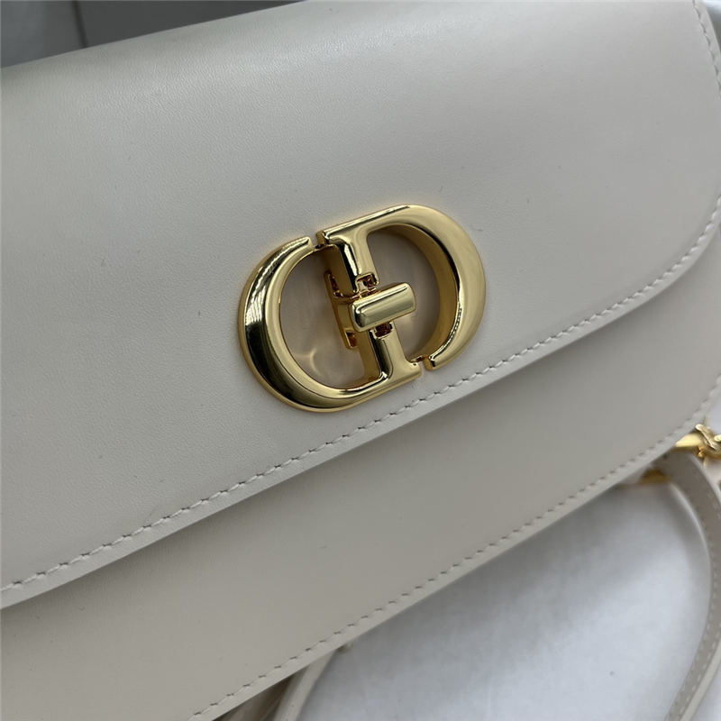 30 MONTAIGNE AVENUE BAG Box Calfskin White High