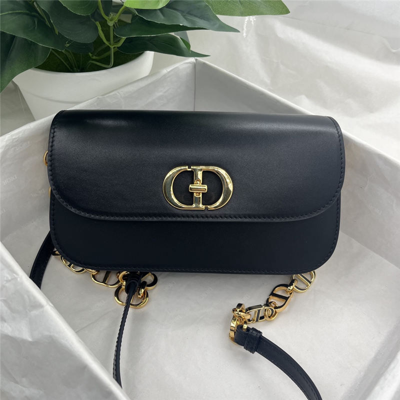 30 MONTAIGNE AVENUE BAG Box Calfskin Black High