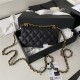 Chanel Wallet on Chain AP3021 Grained Calfskin & Gold-Tone Metal Black A