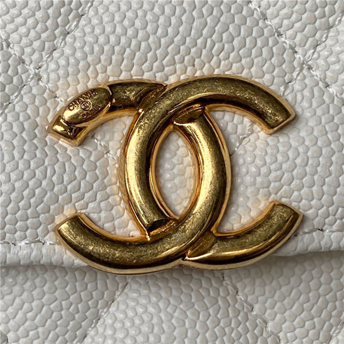 Chanel Wallet on Chain AP3021 Grained Calfskin & Gold-Tone Metal White A