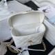 Chanel SMALL VANITY CASE Grained Calfskin & Gold-Tone Metal AS3729 White A